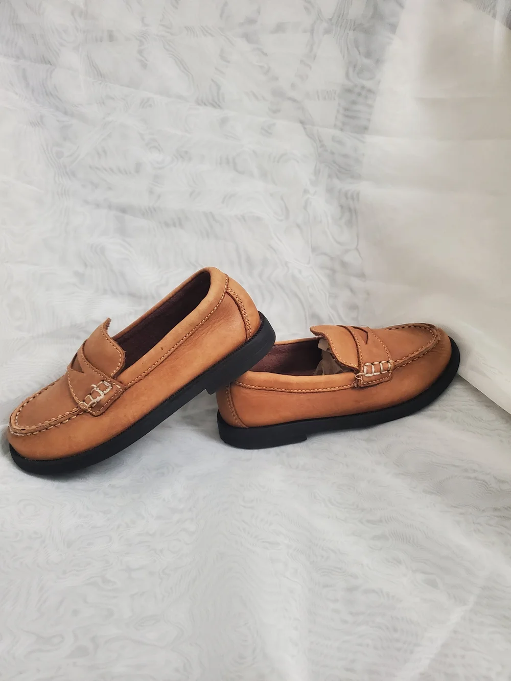 Florsheim Tan Boys' Leather Penny Loafers